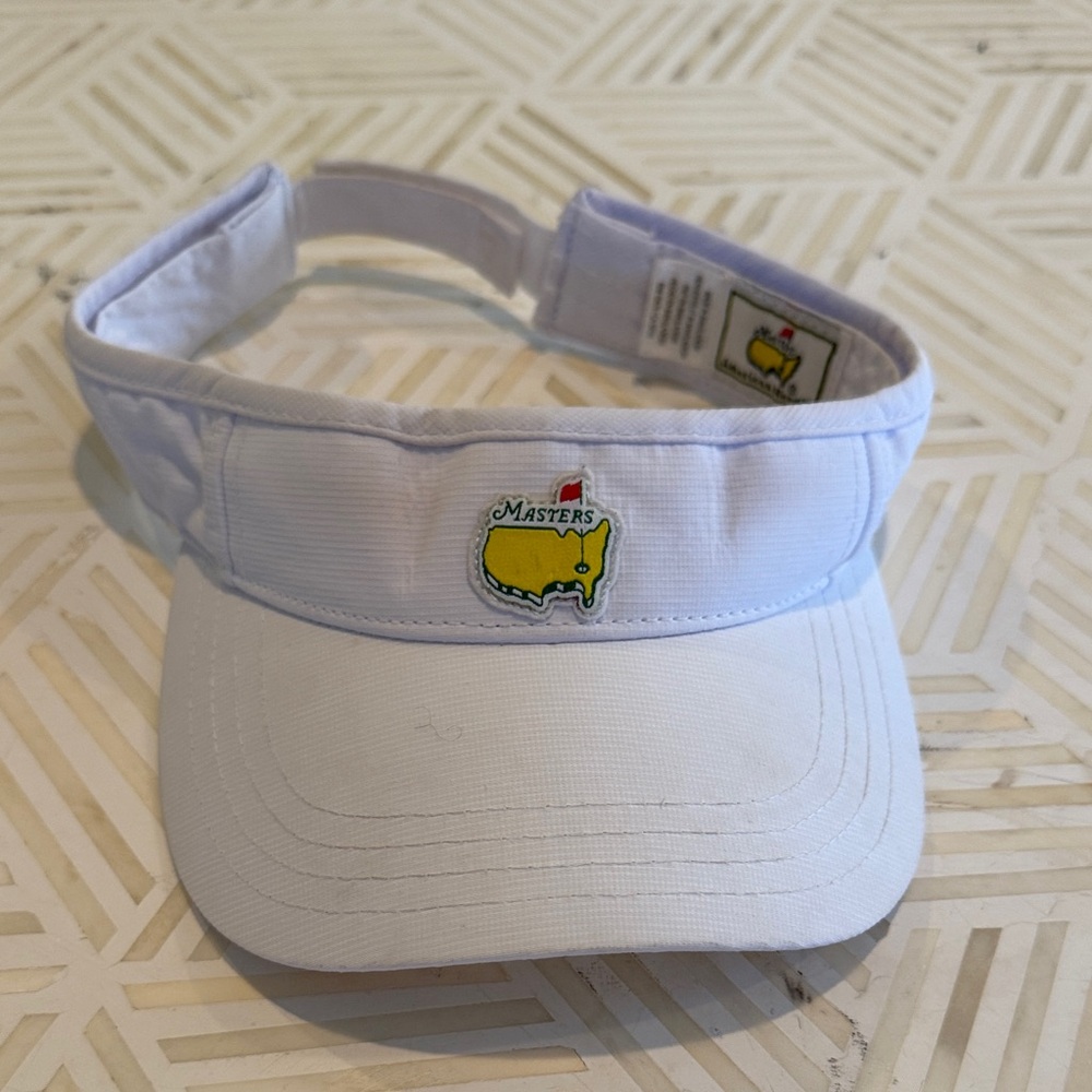 White Adjustable Youth Golf Visor with Masters Logo Official Merchandise GUC
